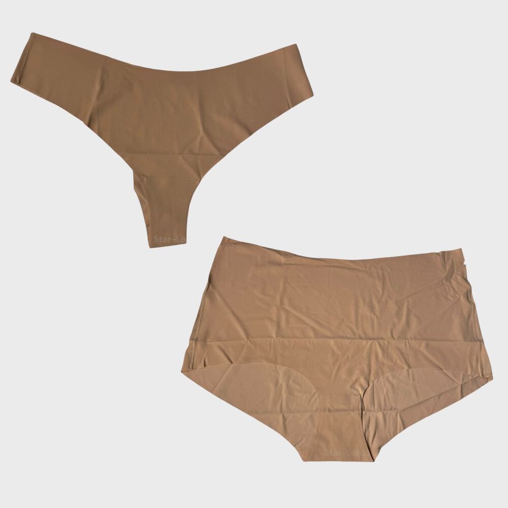 SKIMS Underwear Bundle Dipped Thong & Boyshort I Large Ochre Mid Rise Underwear